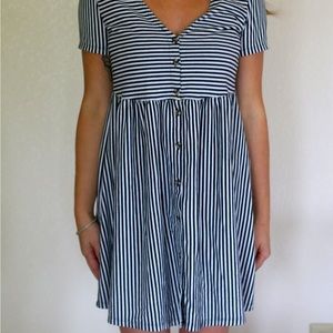 ASOS Striped Sun Dreas with cute button accent